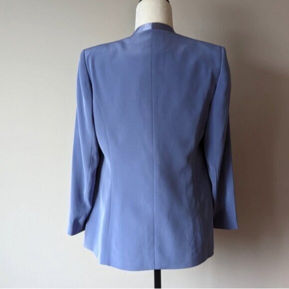 Lilac purple satin jewelled two piece blazer set - Picture 5 of 9